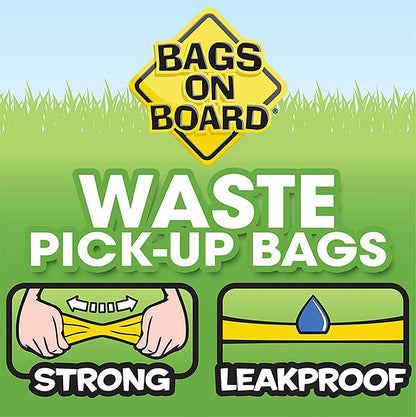 Bags On Board Poop Bags Strong & Leak Proof Blue 10 Rolls x 14 Bags (140)