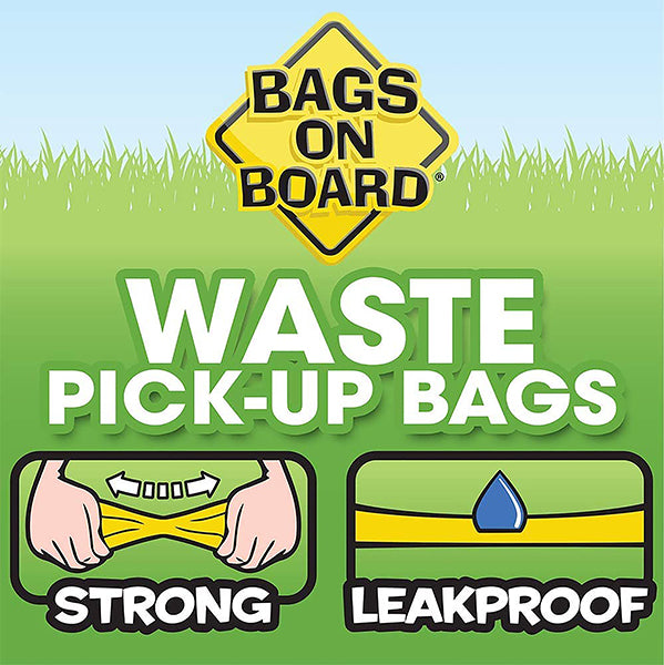 Bags On Board Neutral Poop Bags Strong & Leak Proof Black/Grey 10 Rolls x 14 Bags (140 bags)