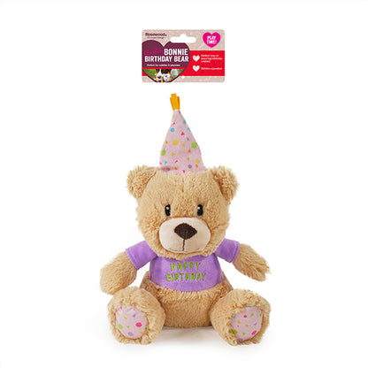 Chubleez Bonnie Birthday Bear Plush Dog Toy