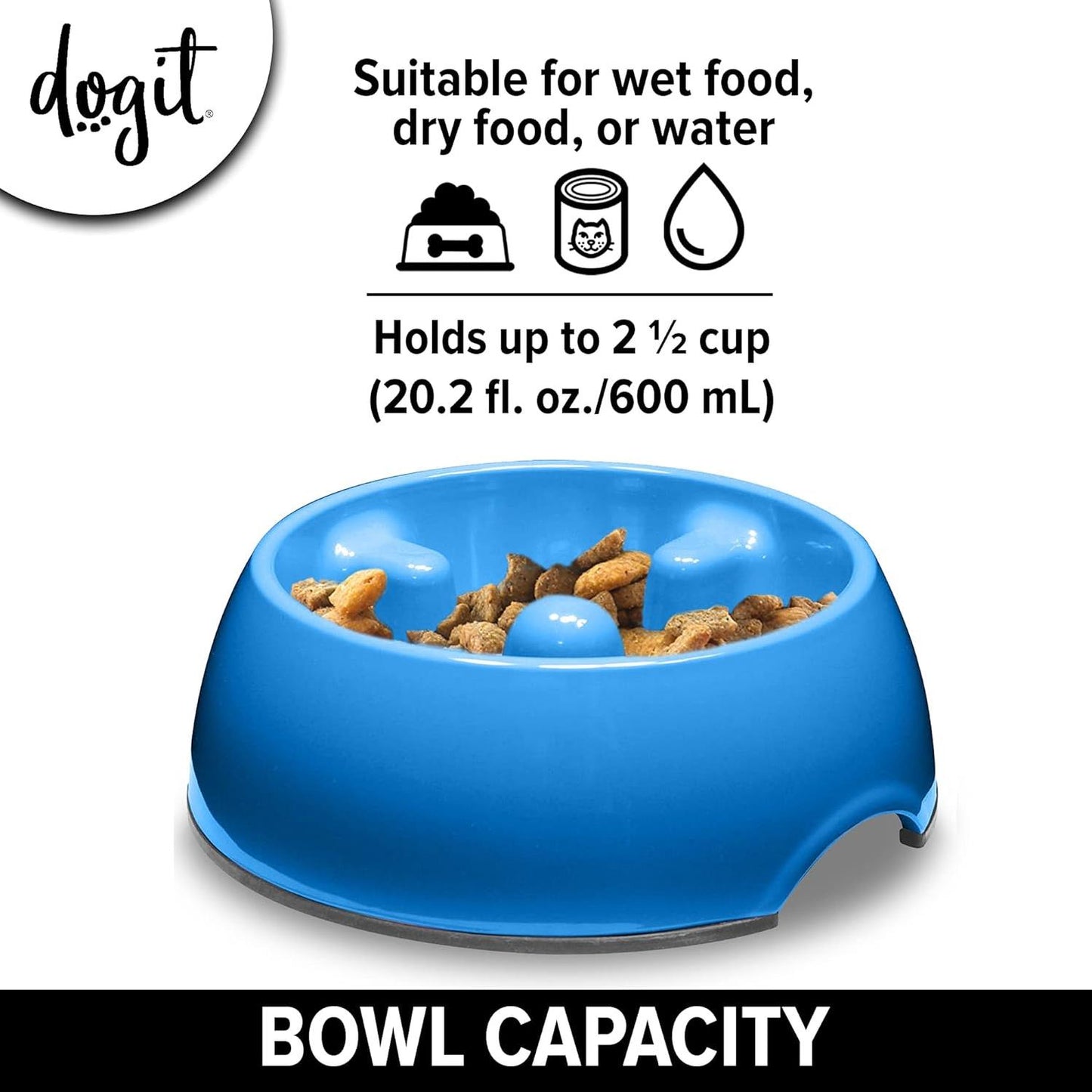 Go Slow Anti Gulp Dish Dog Bowl