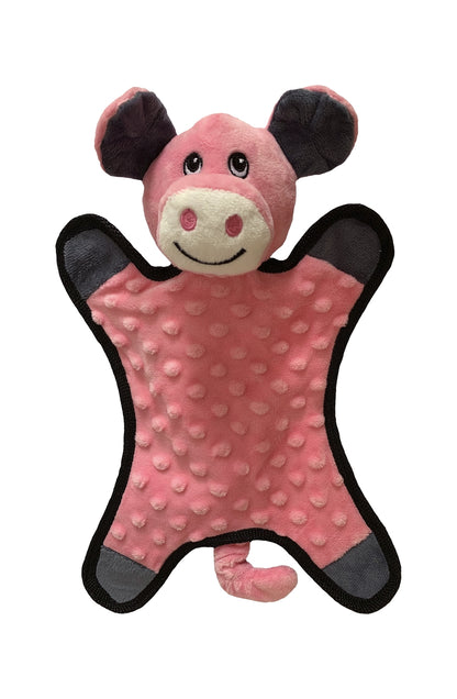 Flattie Farm Animal Crinkle Dog Toy Assorted Designs