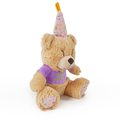 Chubleez Bonnie Birthday Bear Plush Dog Toy