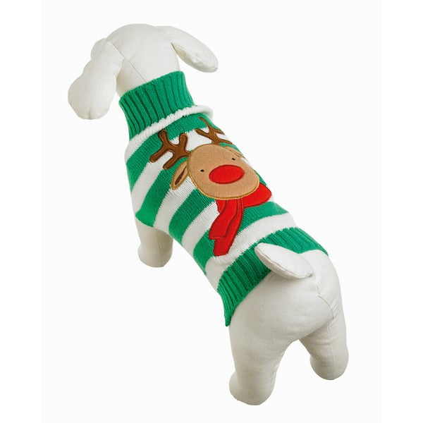 Xmas Knitted Reindeer Dog Jumper