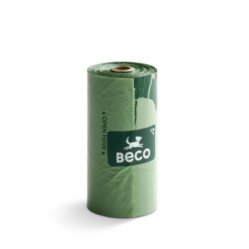 Beco Unscented Super Strong Poop Bags - 8 Rolls - 15 Bags per Roll - Large 22.5x33cm