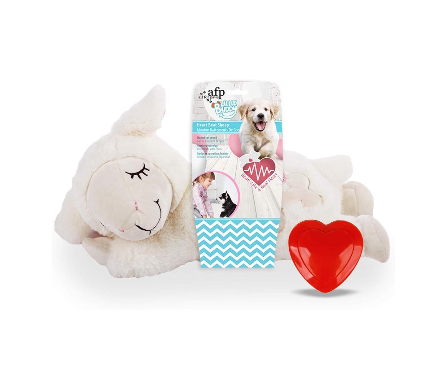 Little Buddy Heart Beat Sheep Dog/Puppy Comforter Toy