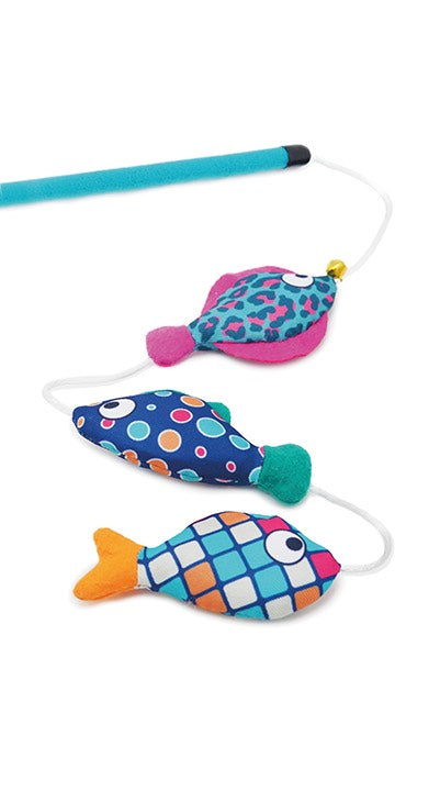 Jolly Moggy Patchwork Fish Teaser Cat Toy