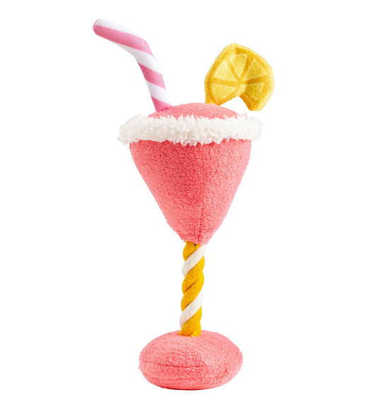 Cocktail Drink Plush & Rope Dog Toy