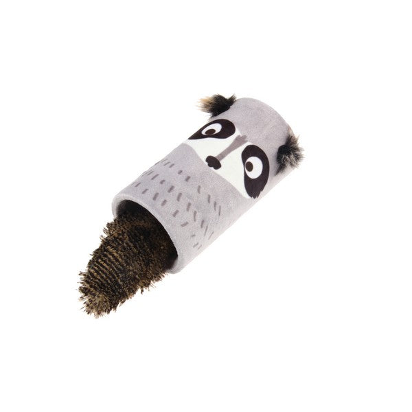 GiGwi Cat Melody Chaser Raccoon Tube with Sound Chip