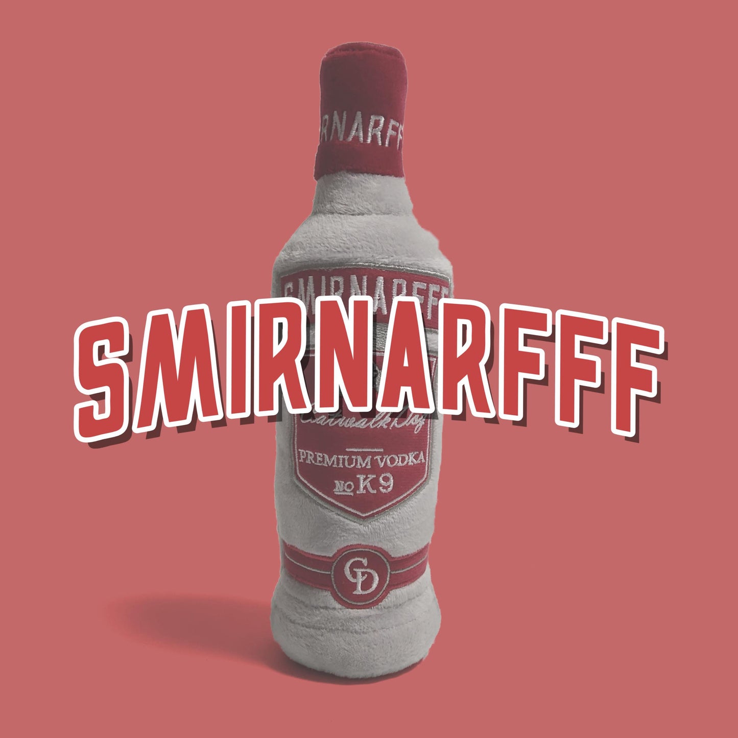 Smirnarff Vodka Bottle Plush Dog Toy