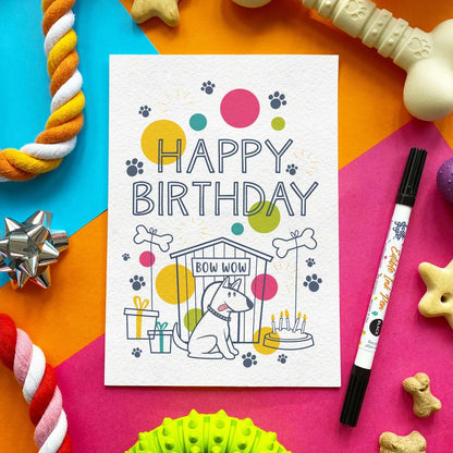 'Happy Birthday Bow Wow' Chicken Flavoured Edible Card For Dogs