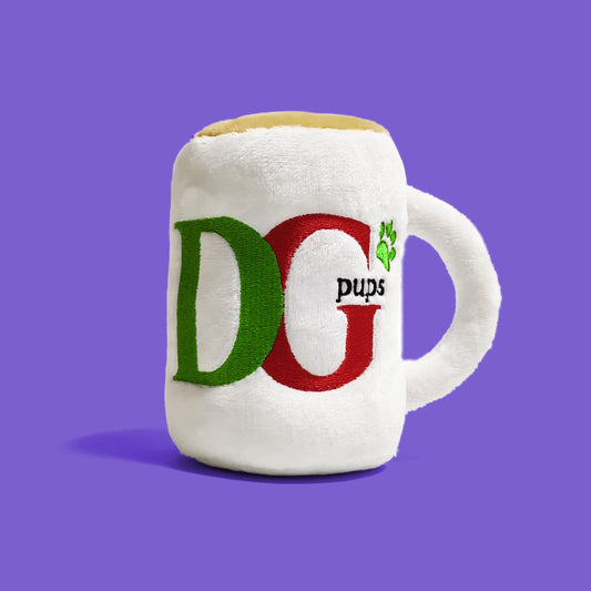 DG Pups Mug Plush Dog Toy