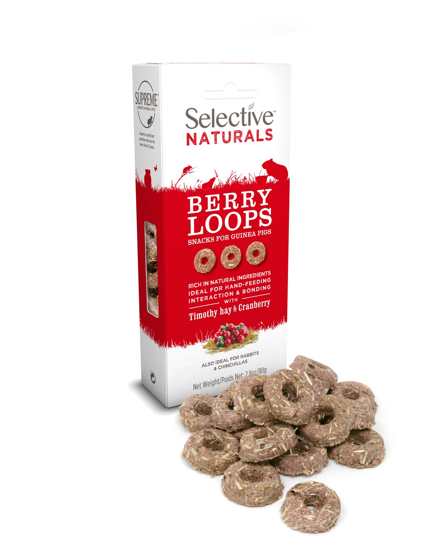 Berry Loops with Timothy Hay & Cranberry 80g