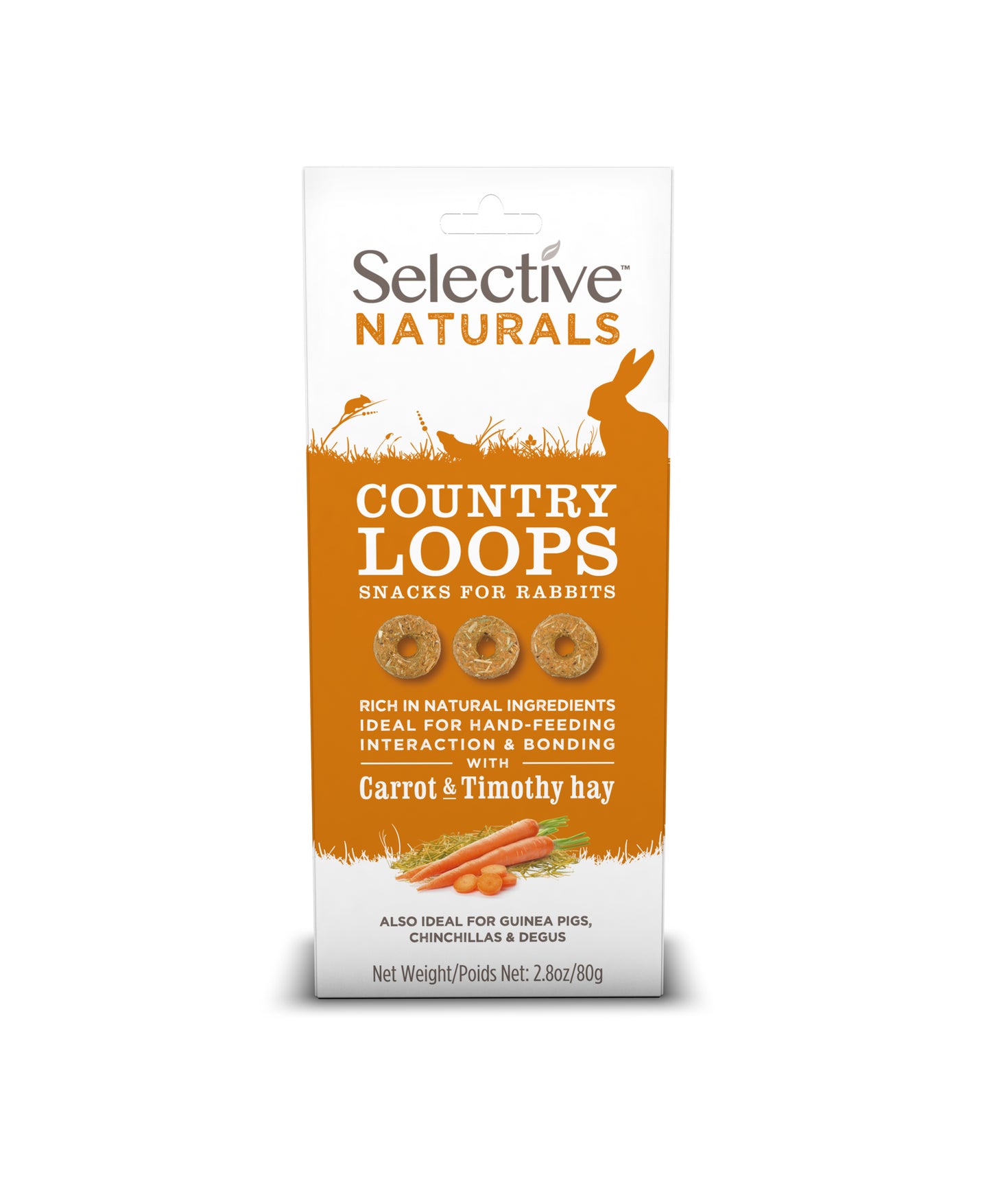 Country Loops with Carrot & Timothy Hay 80g