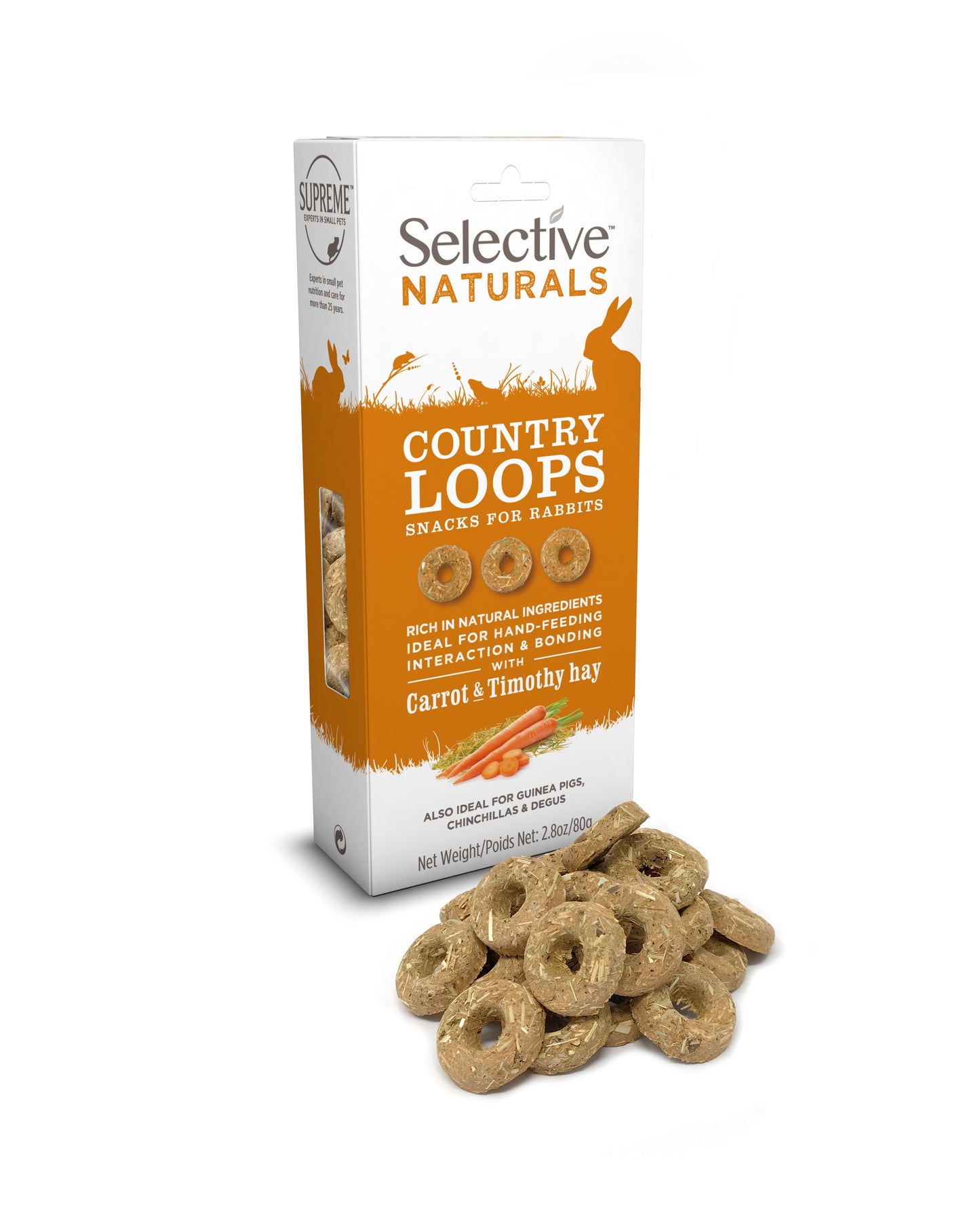 Country Loops with Carrot & Timothy Hay 80g