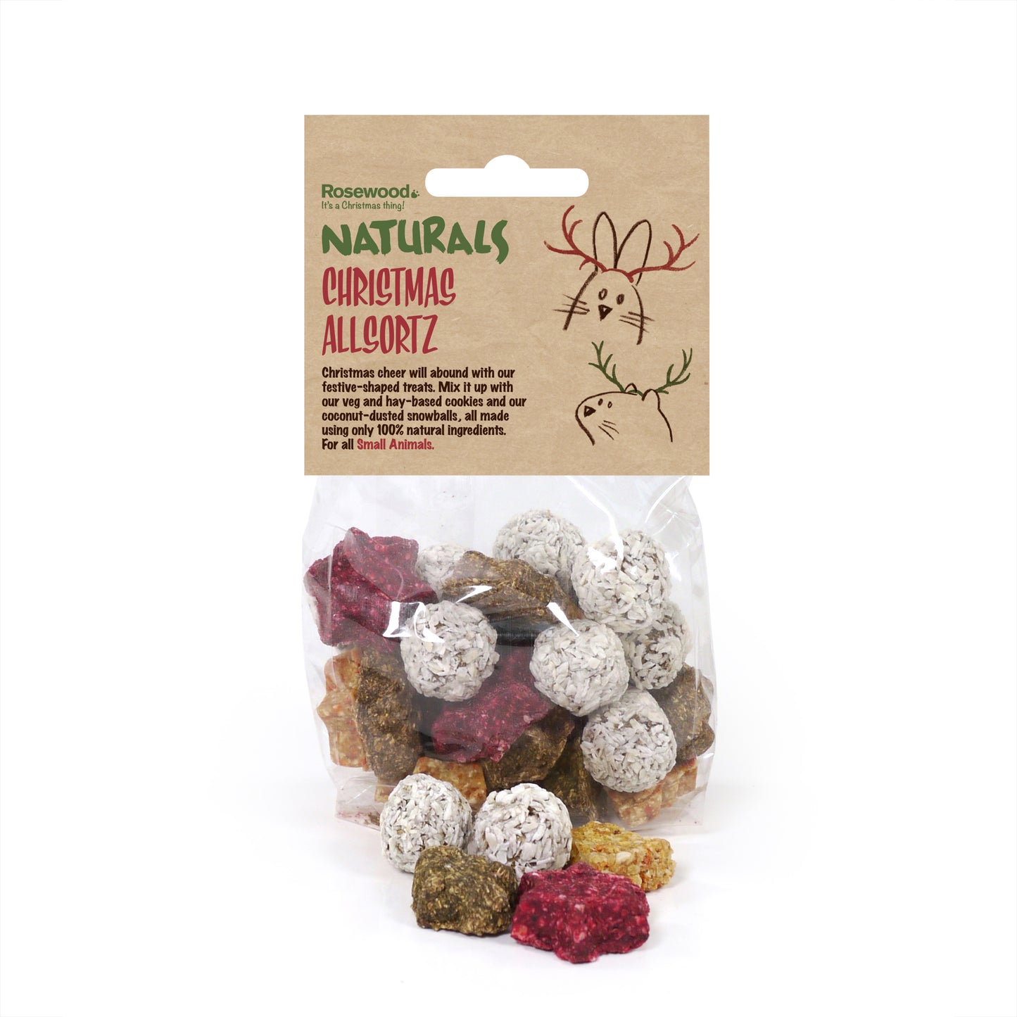 Rosewood Naturals Christmas Allsortz for Small Animals (150g)