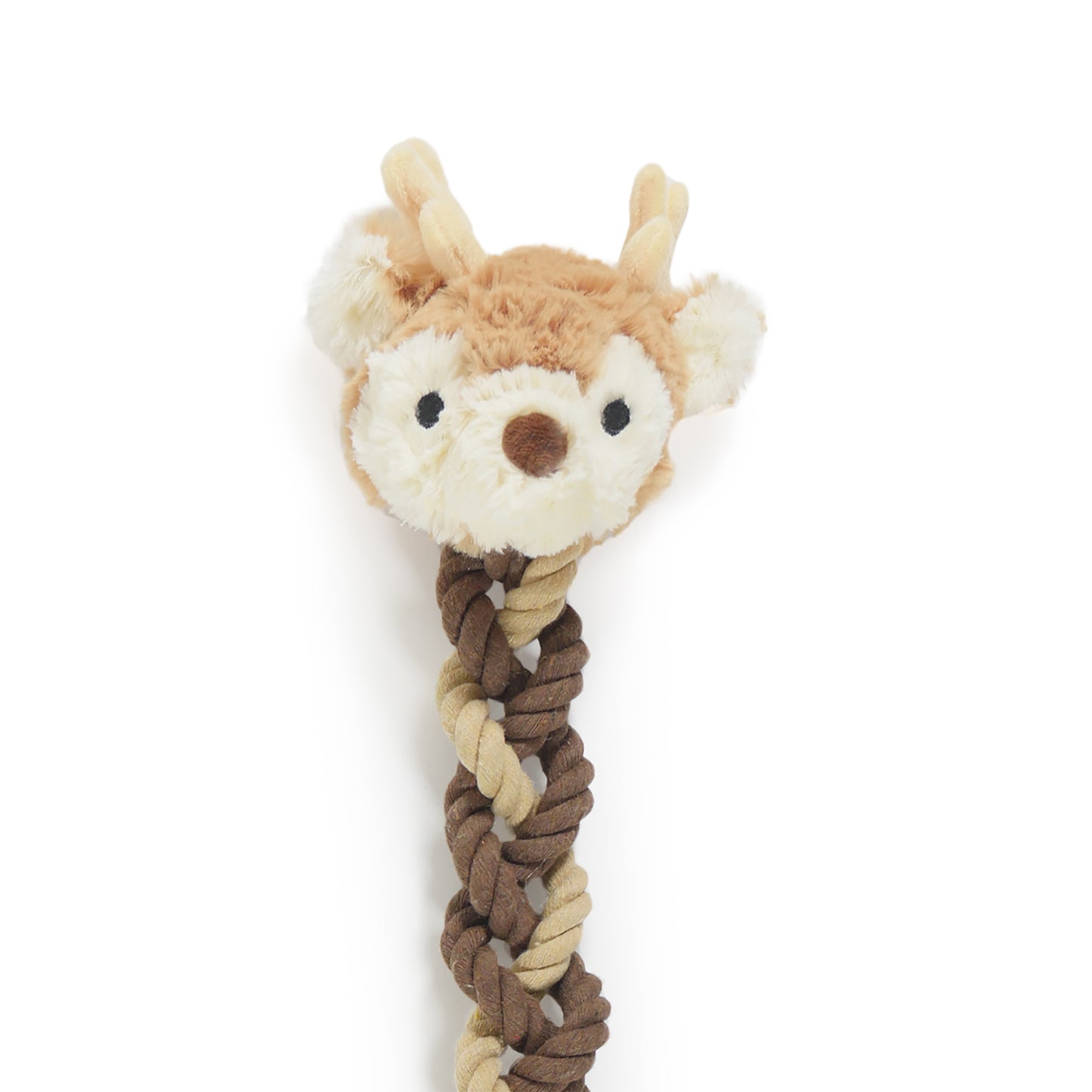 Rosewood Cupid & Comet Plush and Rope Rod Reindeer Christmas Dog Toy