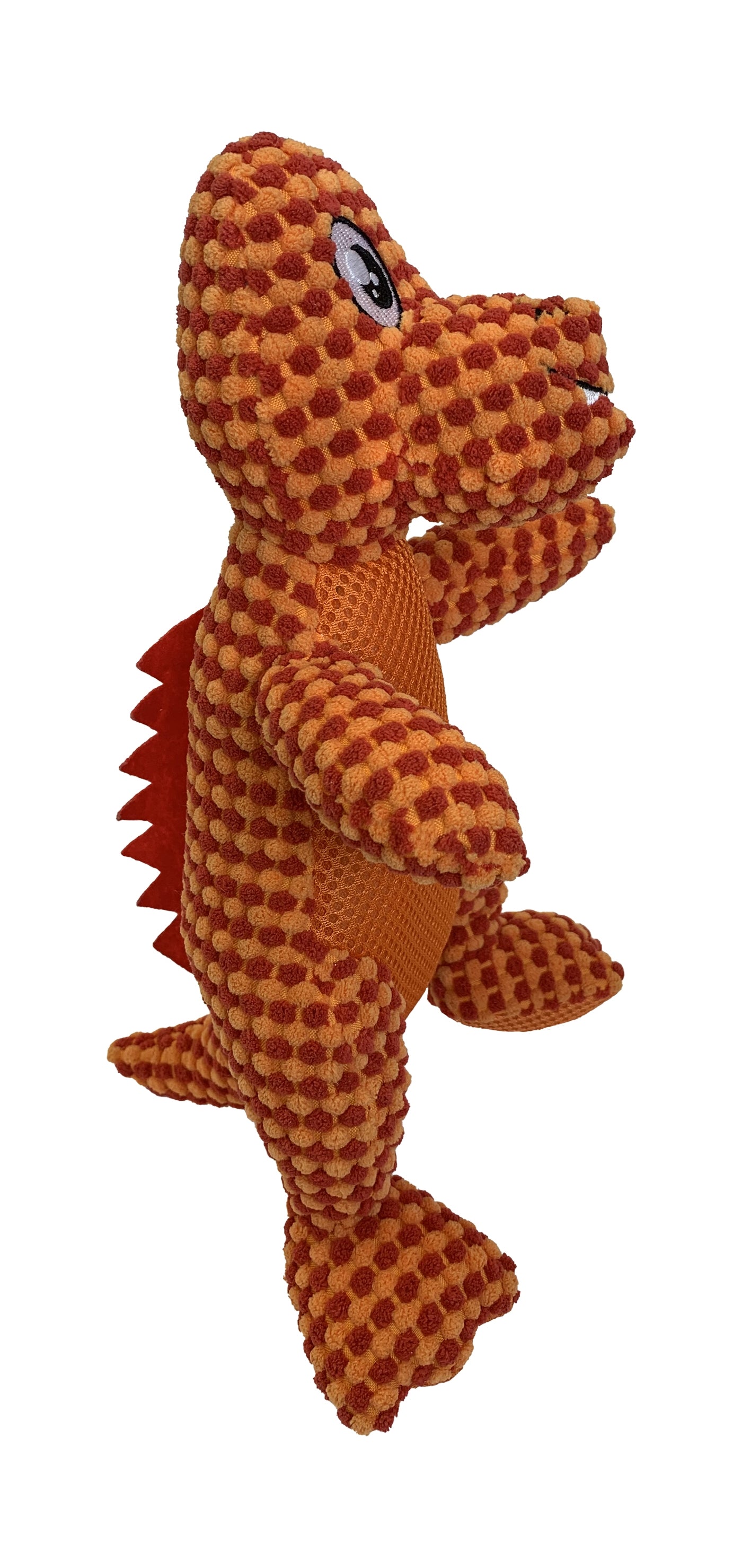 Stuffed Dinosaur Plush Dog Toy with Squeaker Assorted Colours