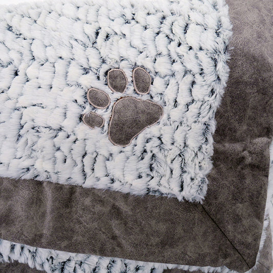 Grey Luxury Plush Dog/Puppy Blanket Small 48x70cm