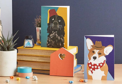 Rolf the Spaniel Dog Greeting Card