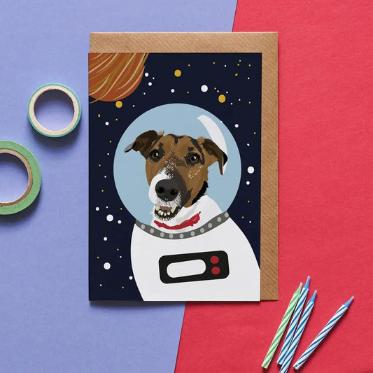 Jack the Jack Russell Astro Dog Greeting Card