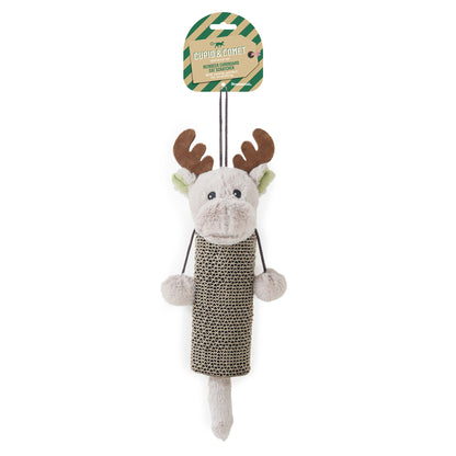 Cupid & Comet Reindeer Cardboard Cat Scratcher Cat Toy