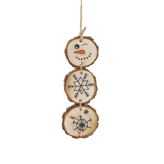 Cupid & Comet Log-Slice Snowman Gnaw for Small Animals