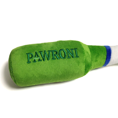 Pawroni Beer Bottle Plush Dog Toy