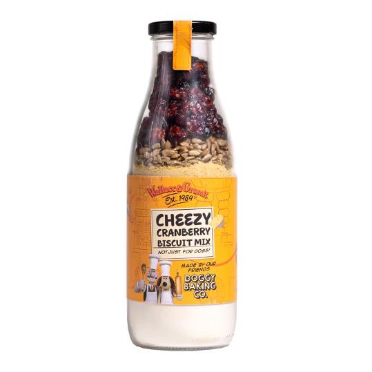 Doggy Baking Co. Bottled Wallace & Gromit Cheezy Cranberry Biscuit Mix Not Just for Dogs