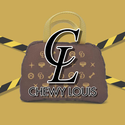 Chewy Louis Parody Handbag Tough Dog Toy