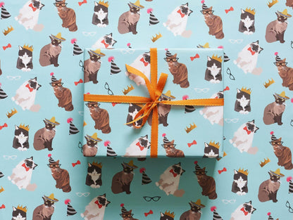 Cat Birthday Wrapping Paper