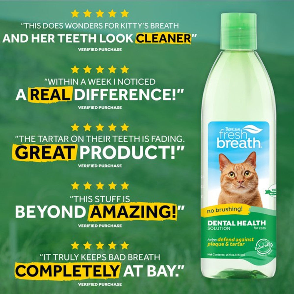 Fresh Breath Dental Health Solution for Cats 473ml