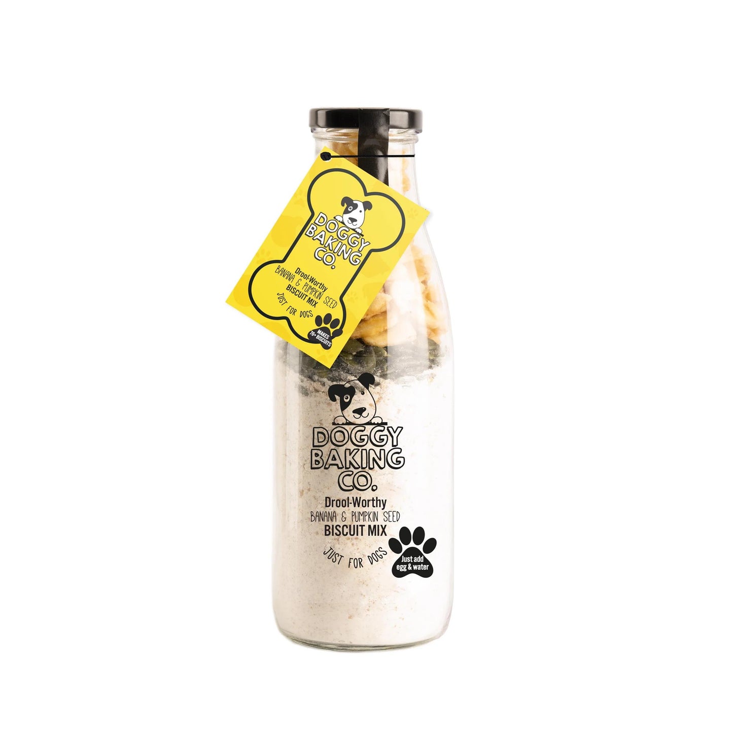 Doggy Baking Co. Bottled Banana & Pumpkin Seed Biscuit Mix Just for Dogs