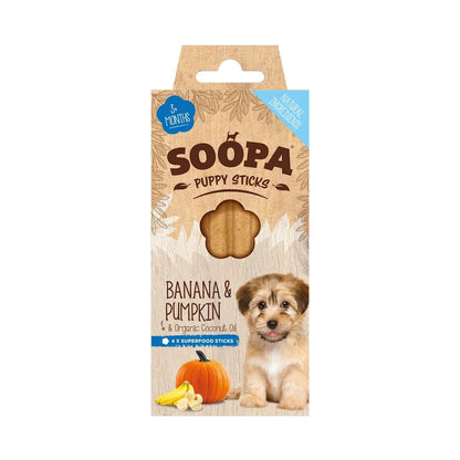 Banana & Pumpkin Dental Sticks for Puppies 100g