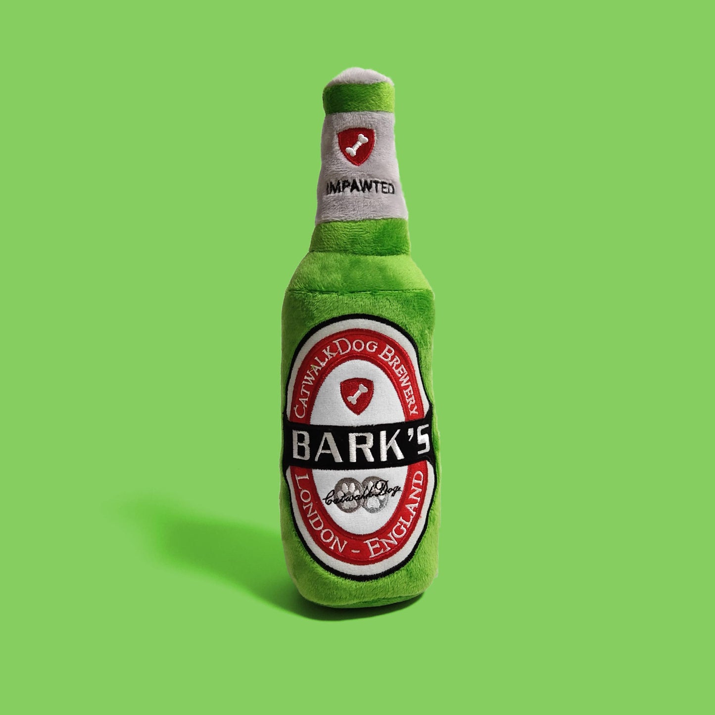 Bark's Beer Bottle Plush Dog Toy