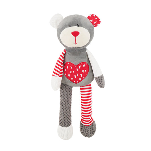 Cupid & Comet Festive Teddy Bear Plush Dog Toy