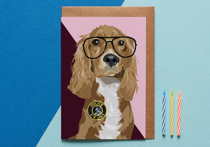 Milo the Cocker Spaniel Dog Greeting Card