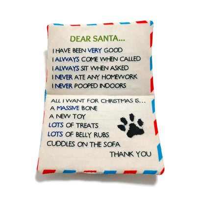 Letter To Santa Plush Dog Christmas Card