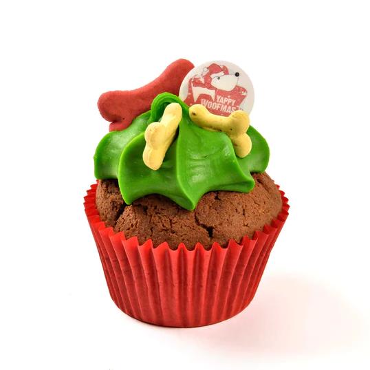 Yappy Woofmas Christmas Woofin Doggy Cupcake