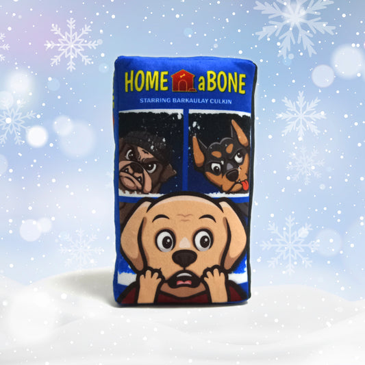 Home ABone VHS Cassette Retro Plush Dog Toy