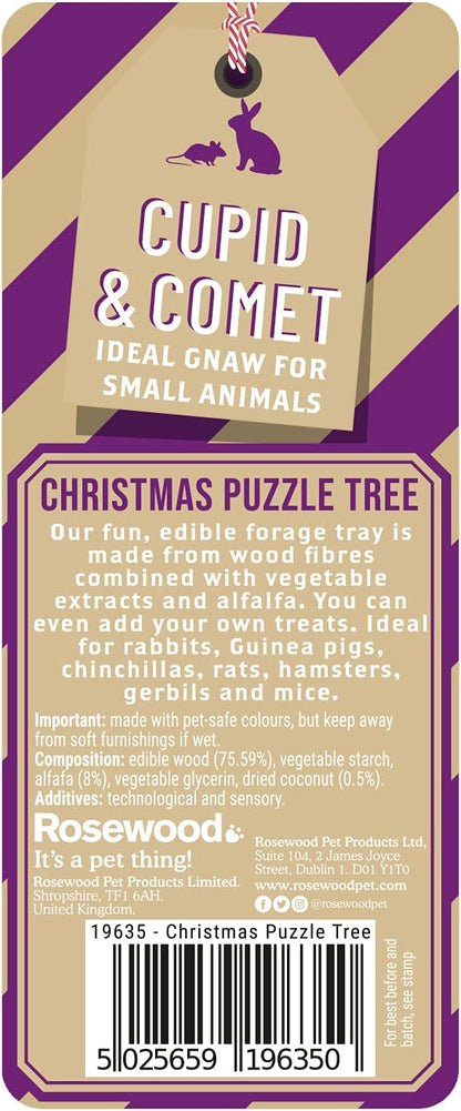 Cupid & Comet Christmas Puzzle Tree for Small Animals