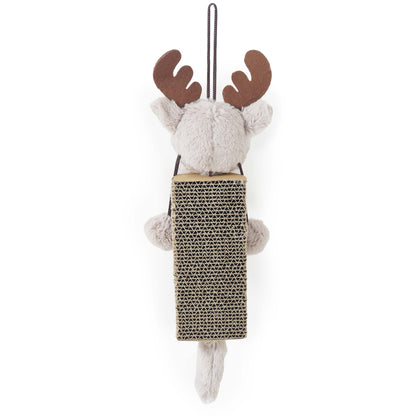 Cupid & Comet Reindeer Cardboard Cat Scratcher Cat Toy