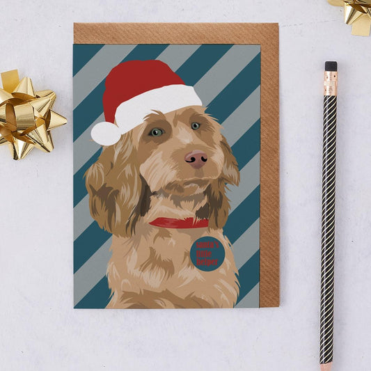 Goldie the Cockapoo Dog Christmas Card