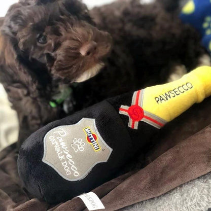 Pawsecco Bottle Plush Dog Toy