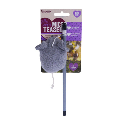 Jolly Moggy Mice Teaser Cat Toy Assorted Colours