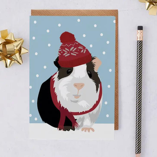 Patches The Guinea Pig Christmas Card