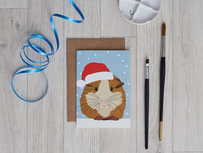 Honey The Guinea Pig Christmas Card