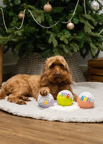 Cupid & Comet Festive Plush Ball Duo Dog Toys