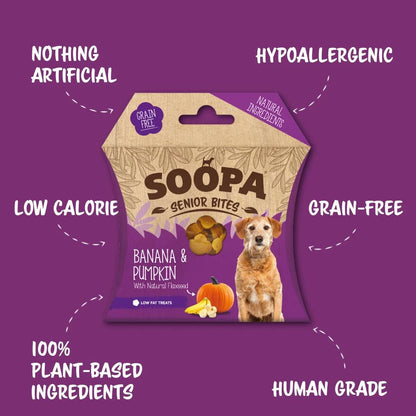 Banana, Pumpkin & Flaxseed Healthy Bites for Senior Dogs 50g