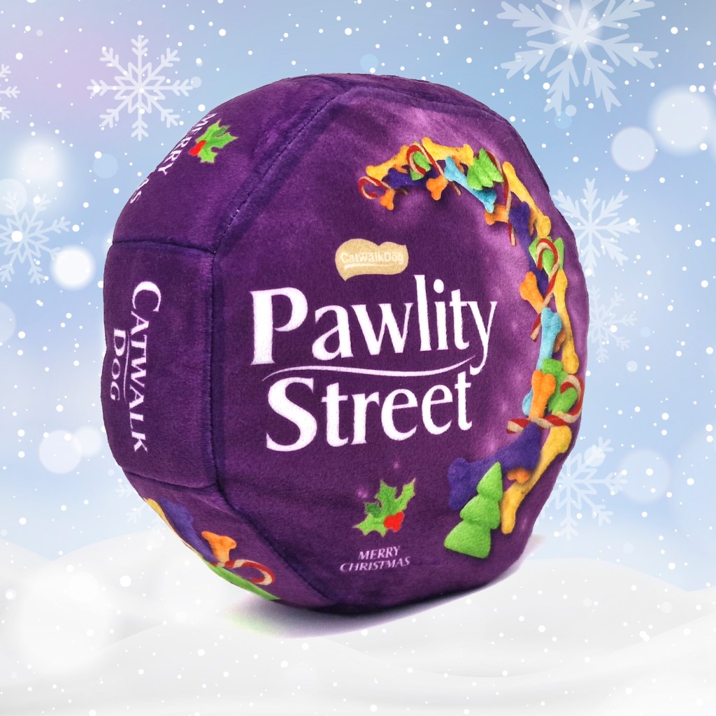 Pawlity Street Chocolate Tin Plush Dog Toy