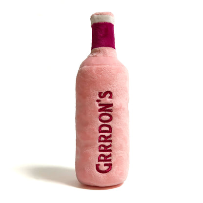 Grrrdon’s Pink Gin Bottle Plush Dog Toy